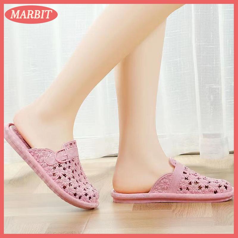 MARBIT Hot Sale Baotou รองเท้าแตะผู้หญิงสไตล์เกาหลี, รองเท้าสลิปเปอร์ครึ่งตัวใส่ในบ้านและนอกบ้าน ราคา 95 บาท*ส่งฟรี