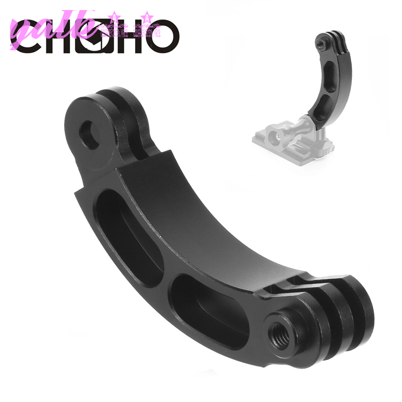 [Hot Y] cho phụ kiện GoPro mở rộng tự sướng dính Mũ bảo hiểm khung tay đòn gắn cong nhôm CNC cho đi Pro anh hùng 10 11 Xiaomi Yi SJCAM