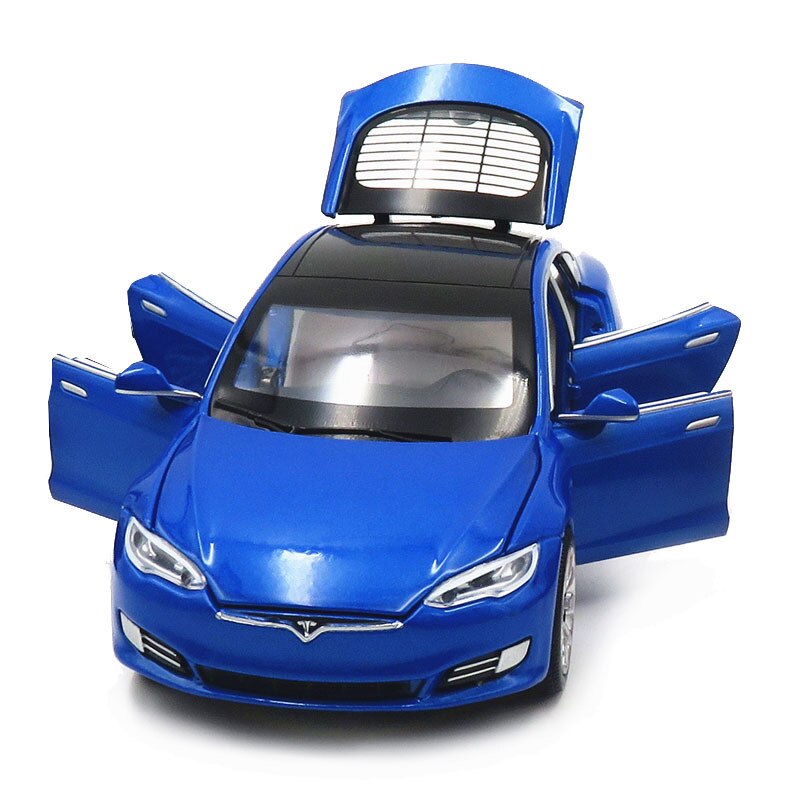 Xe mô hình SUV Tesla Model X 124  Blue Mô Hình