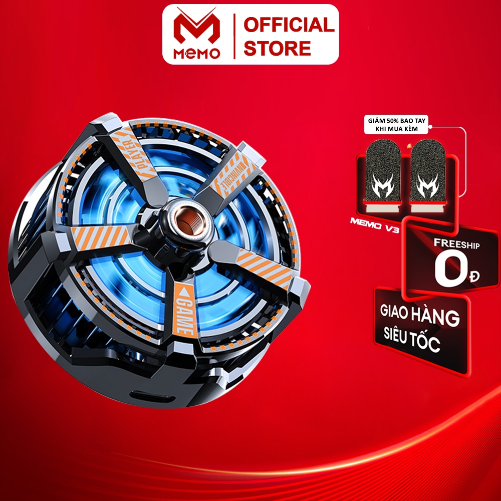 Quạt tản nhiệt điện thoại sò lạnh MEMO CXA3 nam châm từ tính led gaming cho streamer livestream làm 