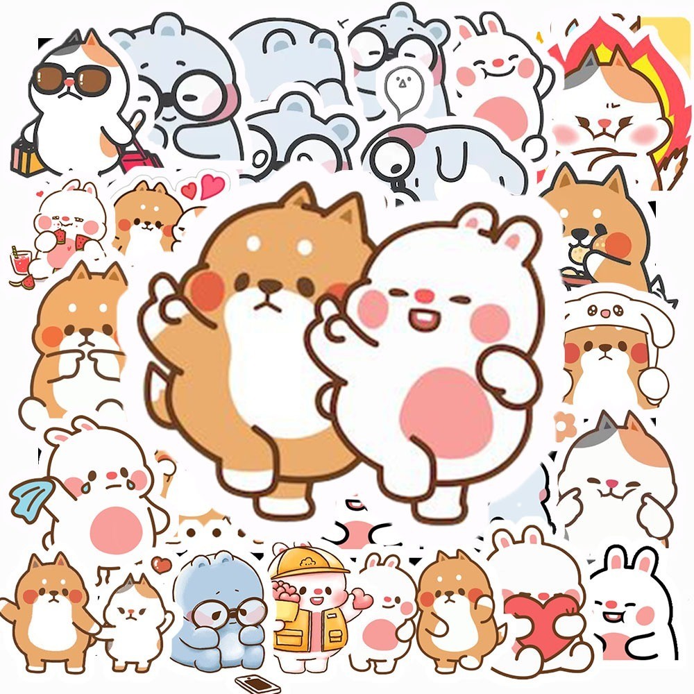 Hộp 50 Sticker Hình TONTON FRIENDS TOO | Gì Cũng In | Trang Trí Xe - Điện Thoại - Laptop - Nón Bảo Hiểm - Vali - Ipad