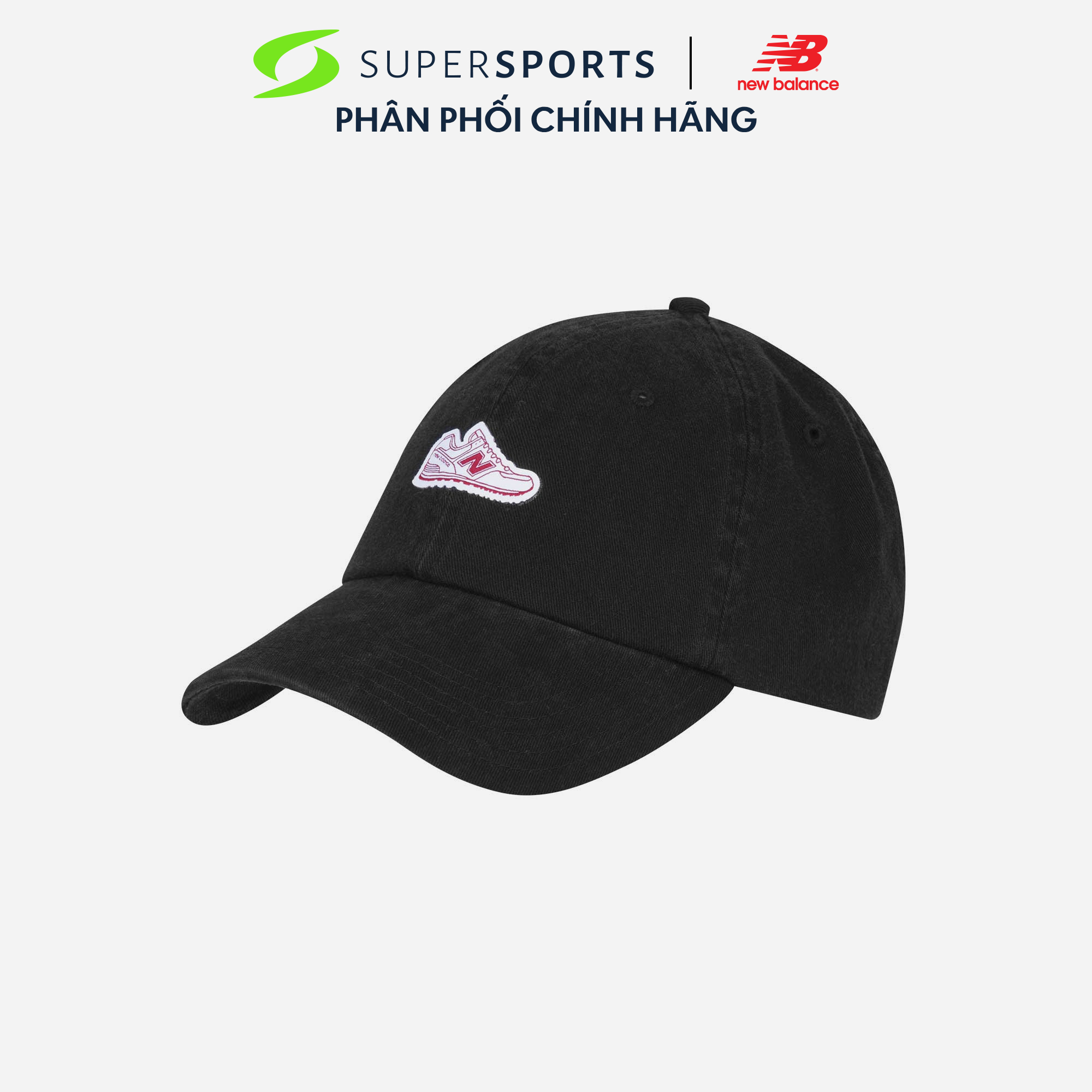 New balance nón thể thao unise.x dad hat lah11003bk
