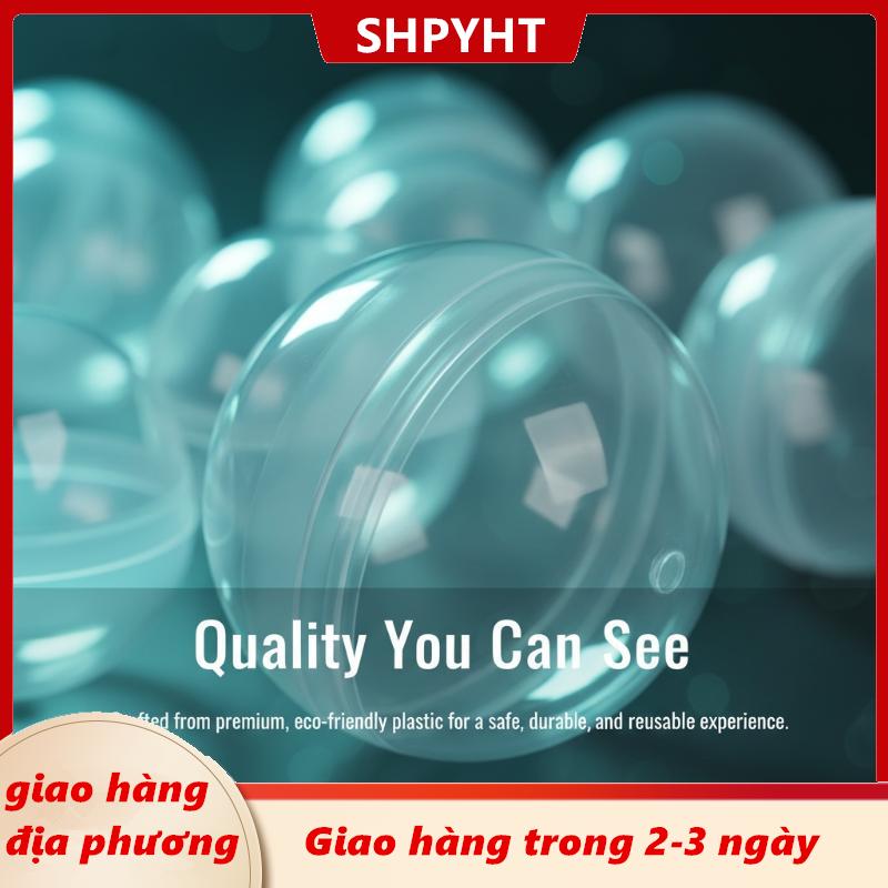 [COD] SHPYHT Giao hàng địa phương 50pcs rõ ràng viên nang đồ chơi bóng nhỏ trong suốt container cho gashapon viên nang điền bên trang trí