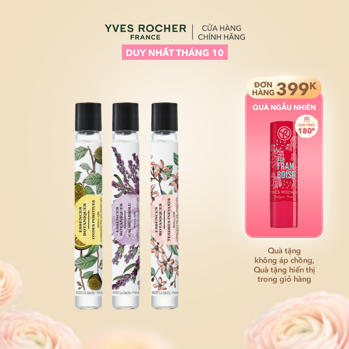 Nước hoa dạng lăn Yves Rocher Perfume Concentrate with Essential Oil 10ml
