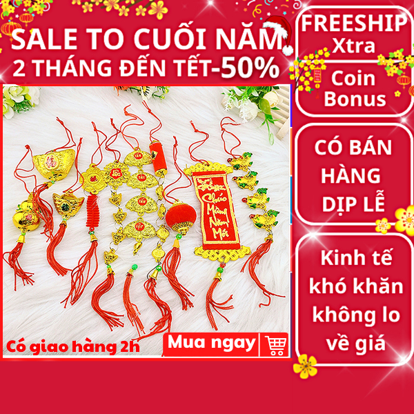 Combo 10 - 20 - 30 dây trang trí Tết cực đẹp giá rẻ ✓ Trang trí tết giá rẻ  ✓ Dây trang trí tết đẹp  ✓ Liễn treo tết ✓Liễng trang trí tết   ✓ Phát Huy Hoàng