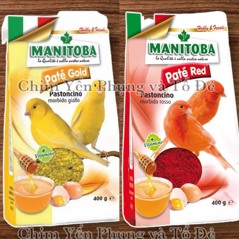 Combo 2 Gói Cám Trứng Pate Gold + Red Dành Cho Yến Hót, Nguyên Seal 400gr - Dinh Dưỡng Cao, Giúp Chim Hót Hay
