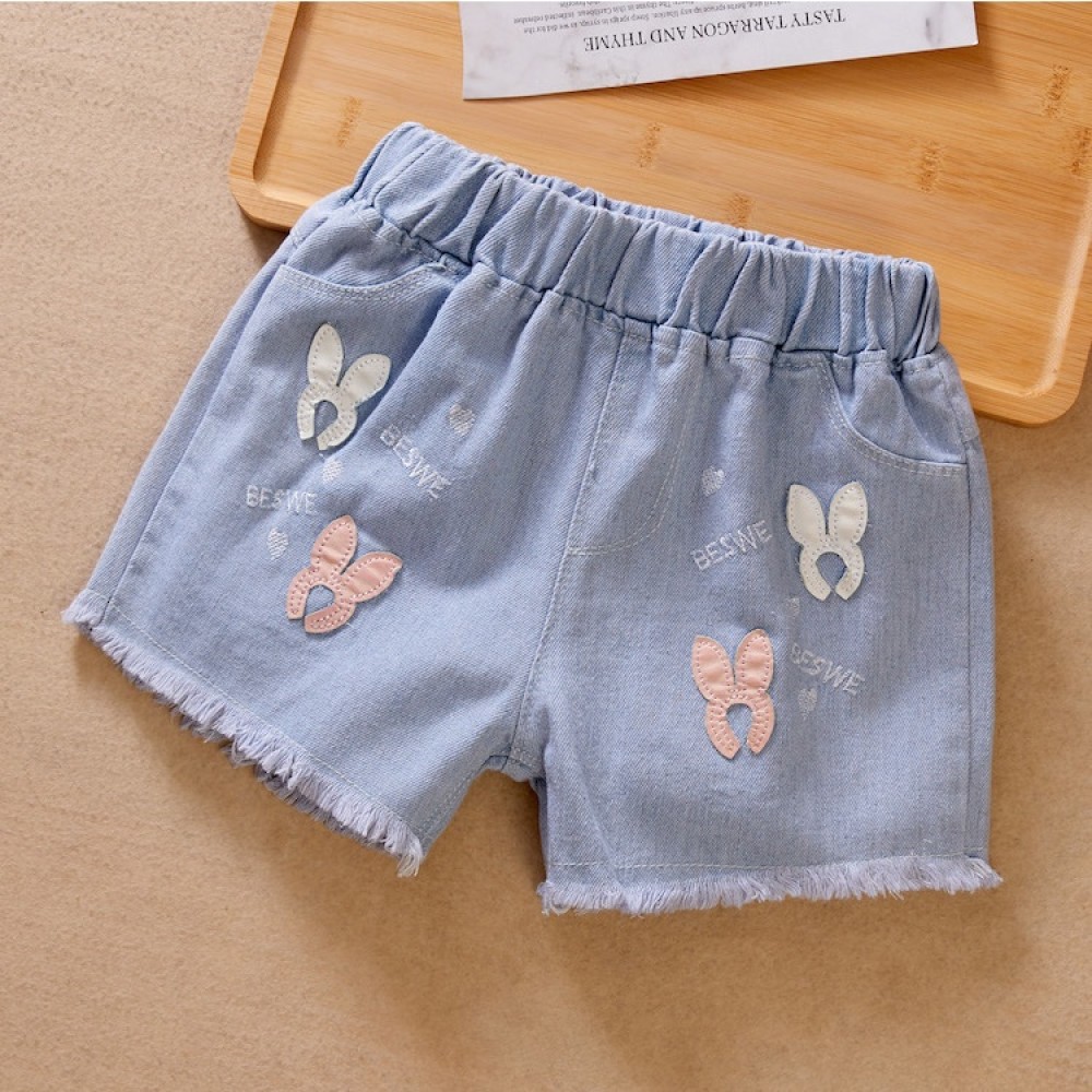 Baby Kids Thời trang quần trẻ em - màu hồng vàng nút quần short - 100cm 🔥lzb037vn🔥