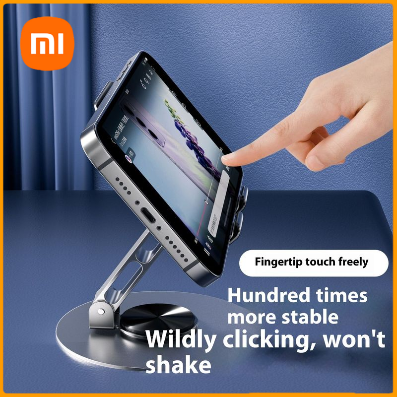 360° Rotatable Metal Phone Stand for Live Streaming, Stable Foldable Desktop Holder ราคา 14 บาท*ส่งฟรี