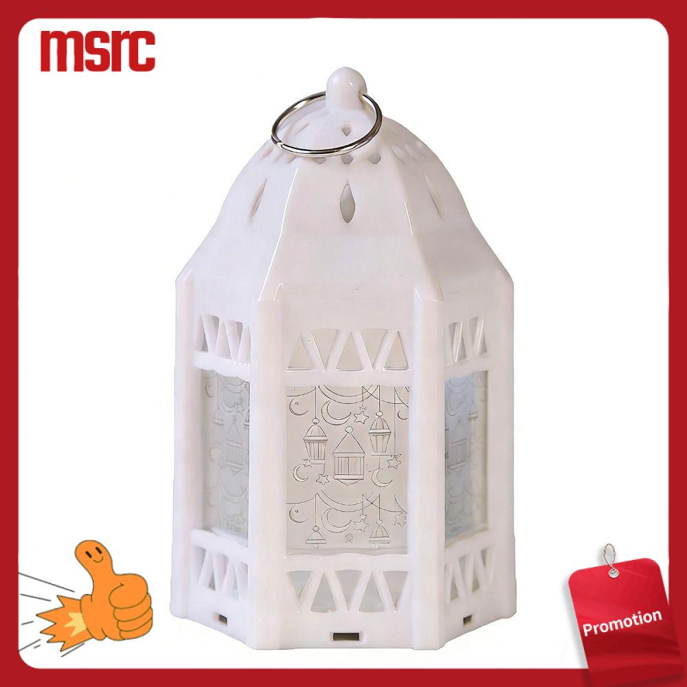 MSRC Phong cách Ma-rốc Đèn lồng Eid Mubarak Đèn LED Thiết kế tối giản Trang trí Eid Đồ dùng tiệc tùng Hình dạng sao trăng Đèn nến Lễ kỷ niệm Ramadan