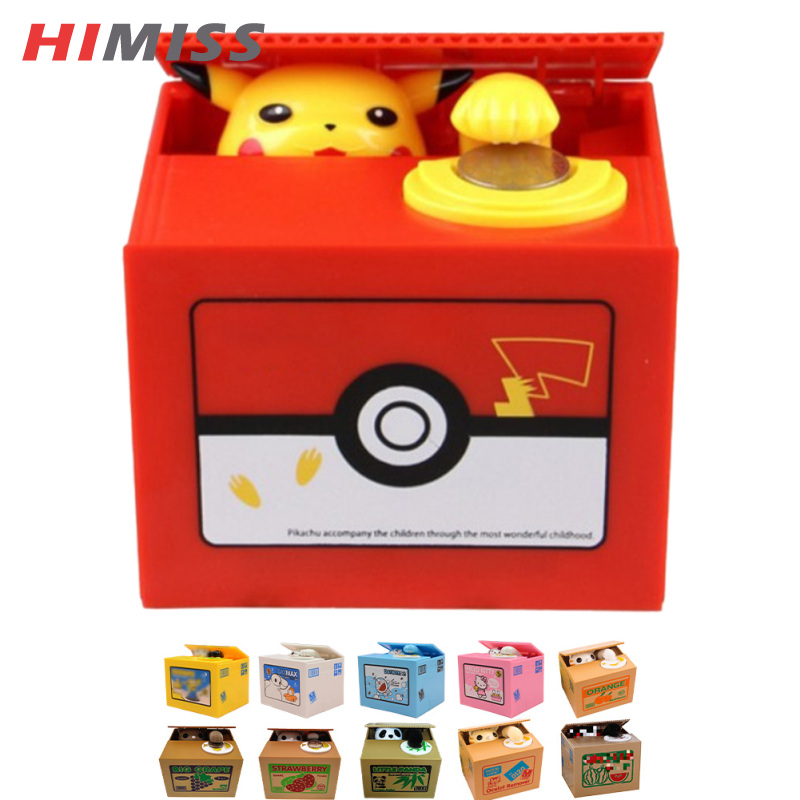 HIMISS Piggy Bank Stealing Coin Cat Bank Box For Kids Electronic Cute