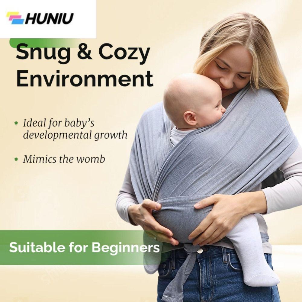 HUNIU สะดวกสบายสบายๆ กระเป๋าใส่ทารก ความปลอดภัยและความปลอดภัย ที่จับด้านหน้า สลิงห่อทารกแรกเกิด ระบายอากาศได้ระบายอากาศ การให้นมบุตร กระเป๋าจิงโจ้สำหรับทารก 0-36เดือน ราคา 423 บาท*ส่งฟรี