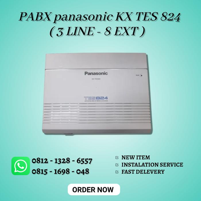 PABX PANASONIC KX-TES 824 ( KAPASITAS 3 LINE 8 EXT )-mirakuruu.id Giá 9,120,000 Đồng*Miễn phí vận chuyển