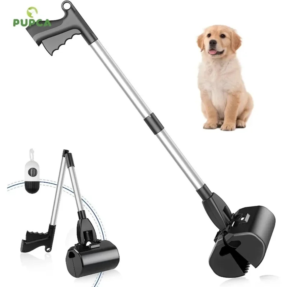 2024 New Pet Cleaning Tools Yard Dog Poop Pick Up Collector Metal 80cm Long Handle Portable Foldable Pet Poop Scooper For Dogs ราคา 1,139 บาท*ส่งฟรี