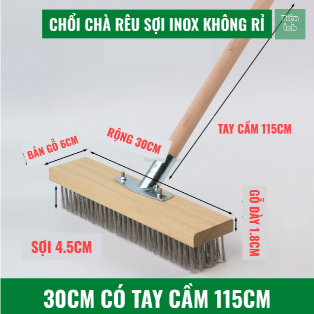 Chổi Sắt Cọ Rêu Chổi Sắt Đa Năng Đánh Bay Mọi Vết Bẩn Cứng Đầu, Chổi Sắt 3 Size 20Cm 30Cm 45Cm - 7