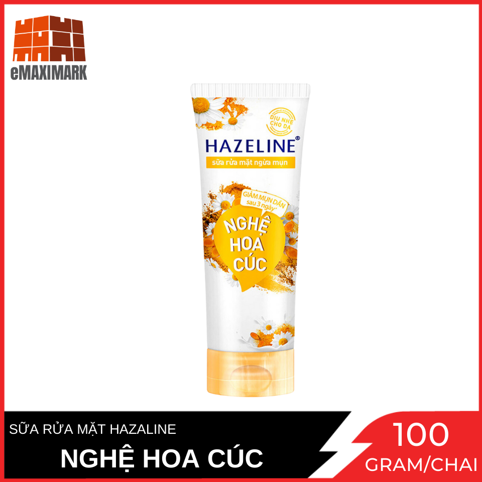 Sữa rửa mặt hazeline nghệ hoa cúc chai 100g