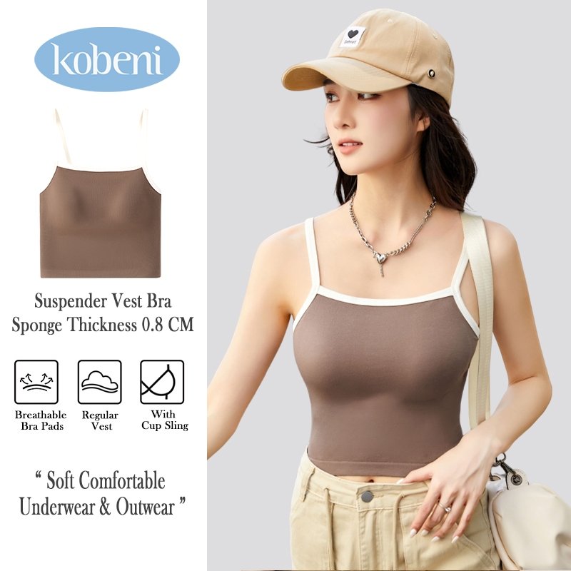 KOBENI Tanks & Camisoles Women'S Single-Breasted Bra With A Half/Full-Body Bra Comfortable To Wear Good Sponge Not Bad ราคา 385 บาท*ส่งฟรี