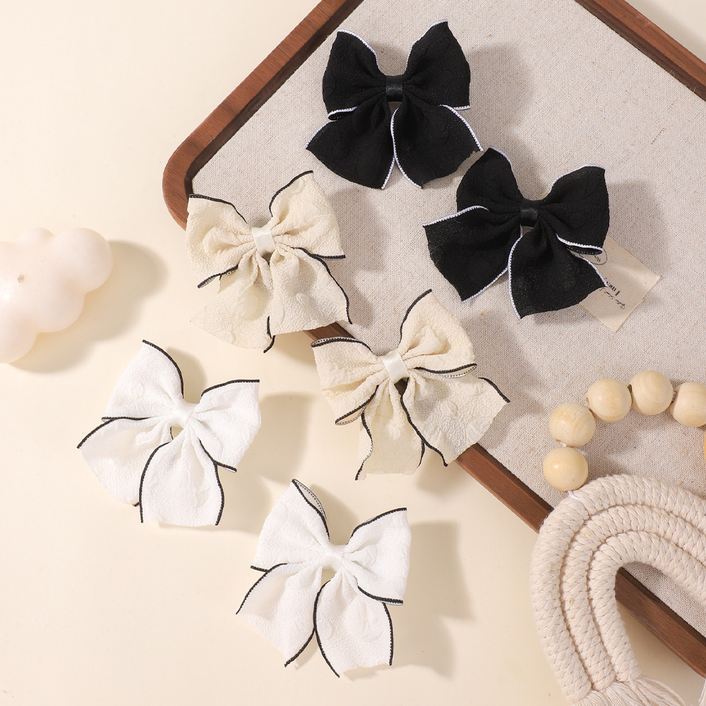 6Pcs Ngọt Ngào Cung kẹp tóc Dễ Thương Cô Gái Phụ kiện tóc Boutique Hairgripes trắng kem Rắn kẹp tóc Màu Đen