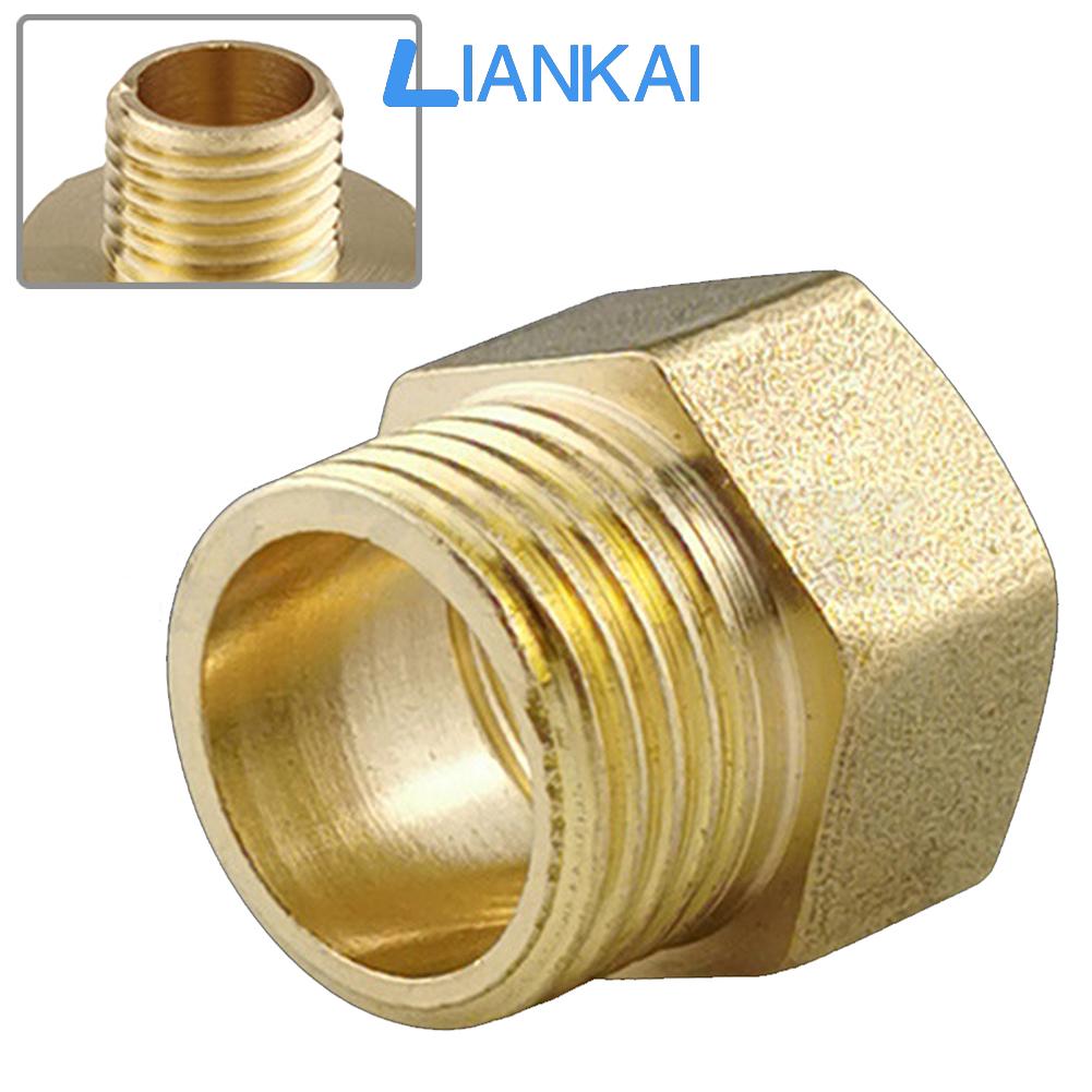 อุปกรณ์ทำสวนและตกแต่งกลางแจ้ง LIANKAI连开 LIANKAI กลางแจ้งสำหรับเตาแก๊สอะแดปเตอร์ทองเหลือง 3/8 นิ้วด้านใน x 1/4 นิ้วด้ายด้านนอก