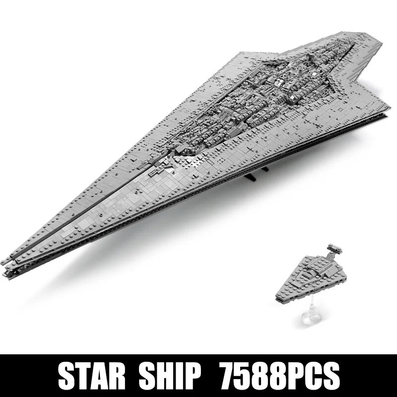 Compatible with LEGO MOULD KING ISD Monarch MOC-15881 Star Plan Đồ chơi Cấp điều hành Star Dreadnoug