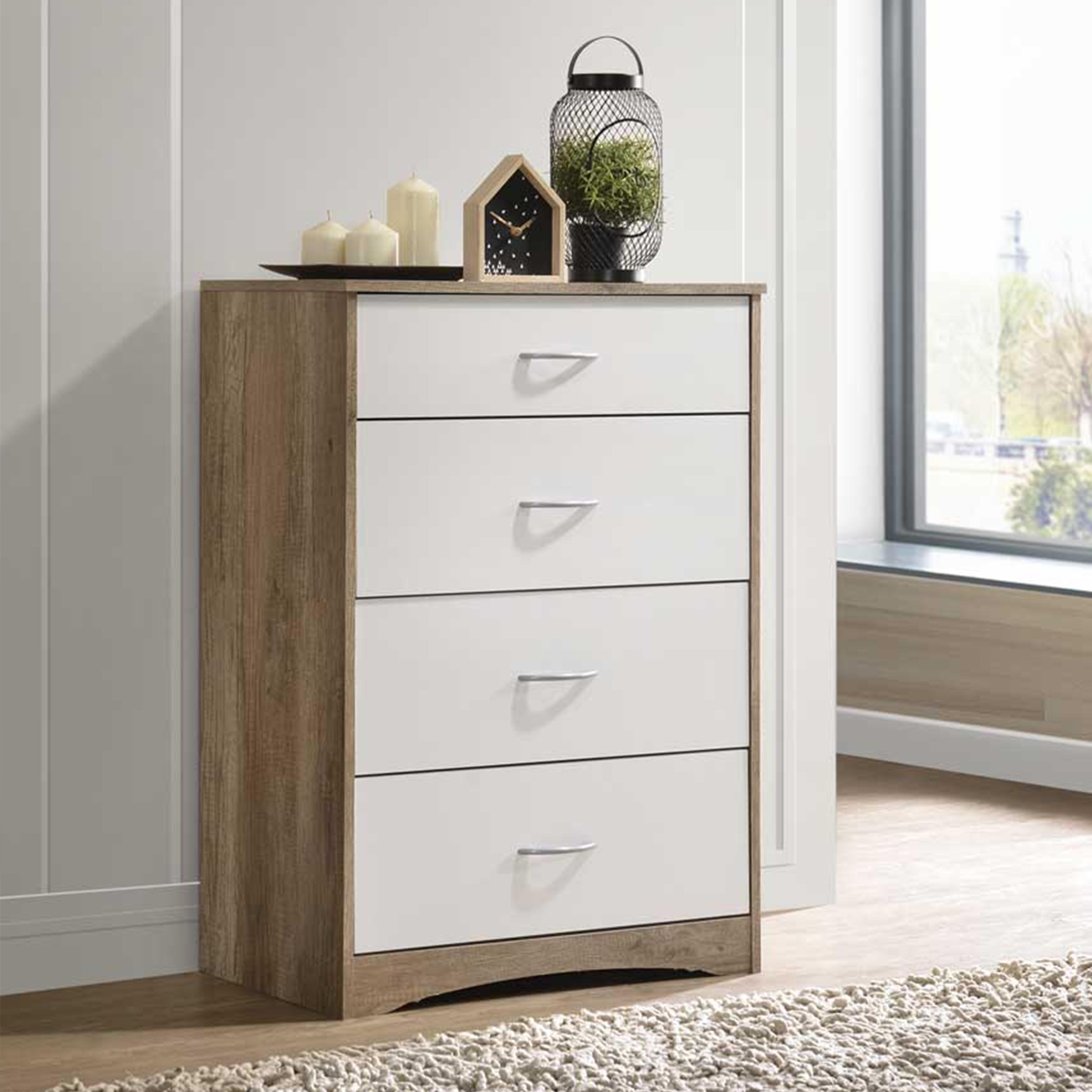 SO ECO 4 DRAWER CHEST / DRESSING CHEST / STORAGE CABINET (White)