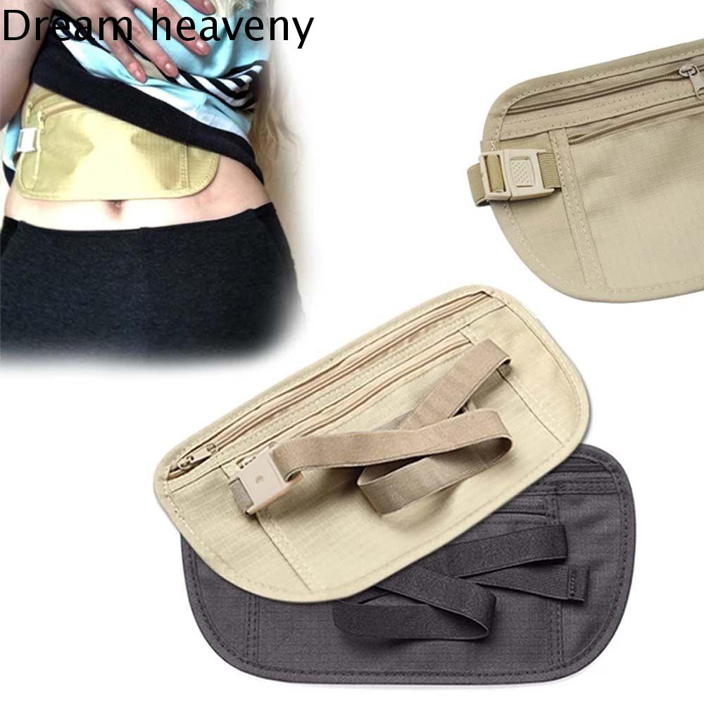 DREAM Ẩn giấu Tiền bạc Hộ chiếu Túi tập gym Vô hình Ví tiền Túi thắt lưng Gói thắt lưng du lịch Túi đeo eo Farbic Túi thể thao
