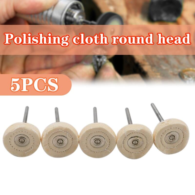 1/5pcs Cloth Polishing Wheel With Handle Buffer Pad Cotton Tool T Shaped For Dremel Jewelry Mold Cavity Medical Equipment Buffing
