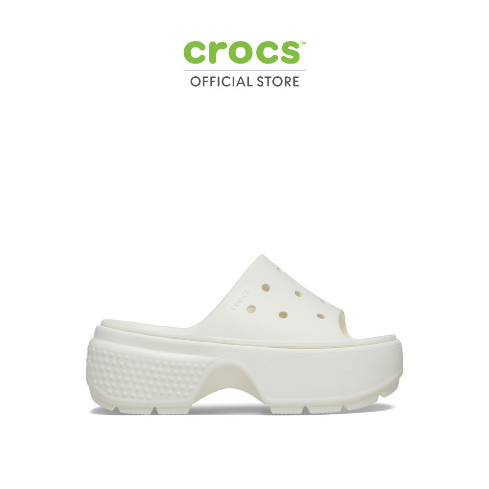 CROCS รองเท้าแตะผู้ใหญ่ STOMP SLIDE รุ่น 2093460WV - CHALK ราคา 1,424 บาท*ส่งฟรี