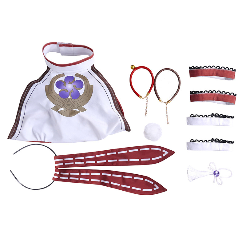 Genshin tác động cos yae Miko cùng một người tám vị thần Trang Phục Cosplay Phù Thủy cô nàng thỏ