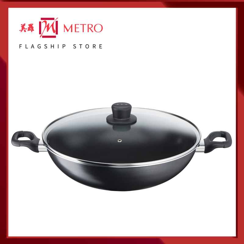 Tefal Cook Easy 36cm Chinese Wok w  Lid B50392 + Master Seal K30212 CWS275 Singapore