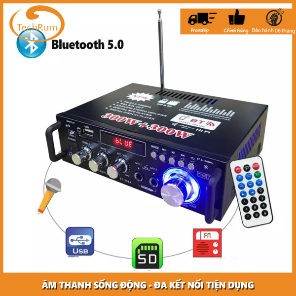 Amly Karaoke, Âm Ly Giá Rẻ, Amly Mini Bluetooth BT-298A Cao Cấp, Chức Năng Đa Dạng