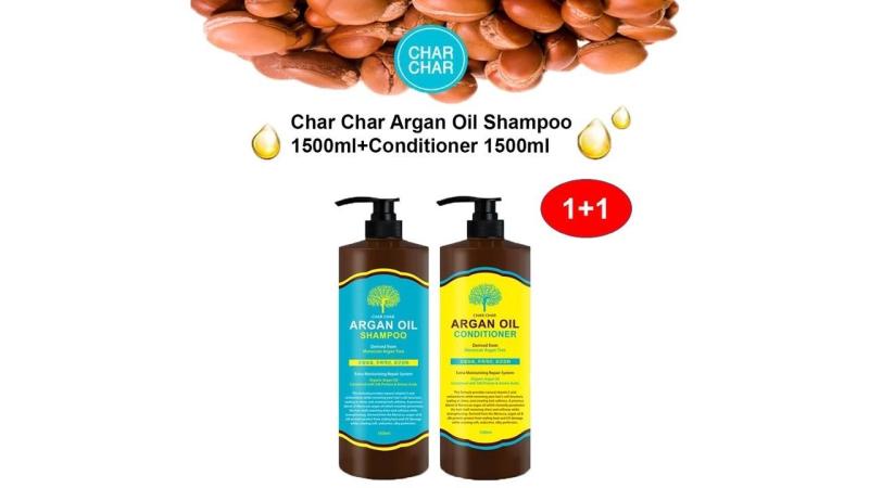 Buy COMBO SET - CHAR CHAR ARGAN OIL SHAMPOO (1.5L) + CONDITIONER (1.5L) Singapore
