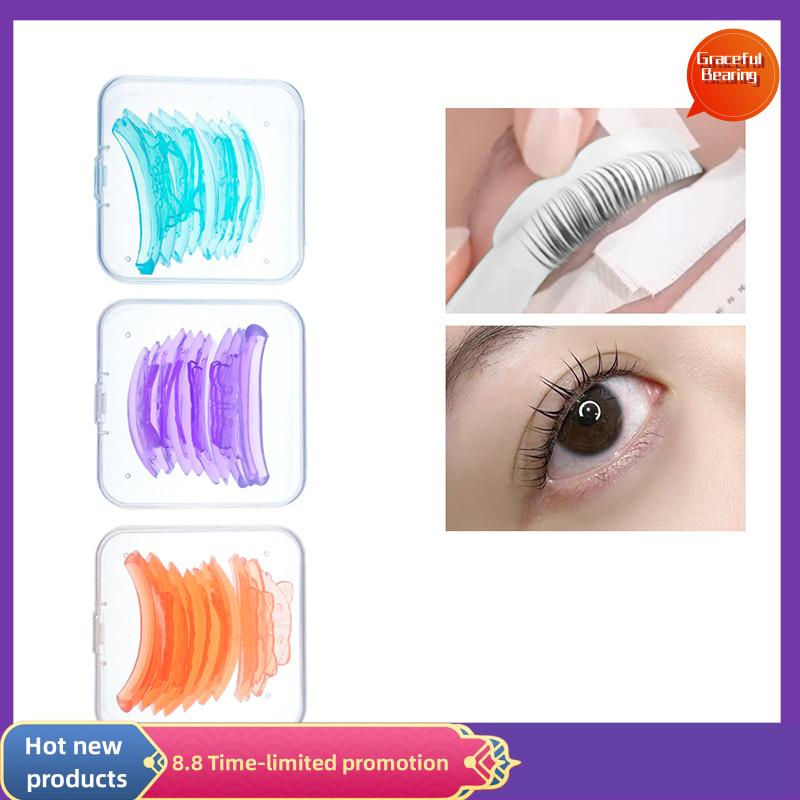 Graceful 5 cặp keo miễn phí Silicone Hình Con Mèo lông mi Perm miếng dính lông mi que lá chắn nâng 3D lông mi Curler Applicator công cụ