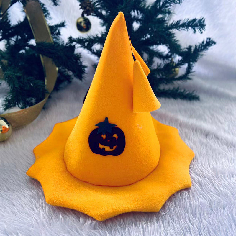 KisseangelKids Halloween Hat, Pumpkin Witch Hat Party Hat With Pendants