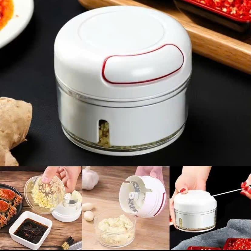Dụng cụ xay tỏi ớt kéo tay đa năng tiện dụng mẫu mới sang trọng