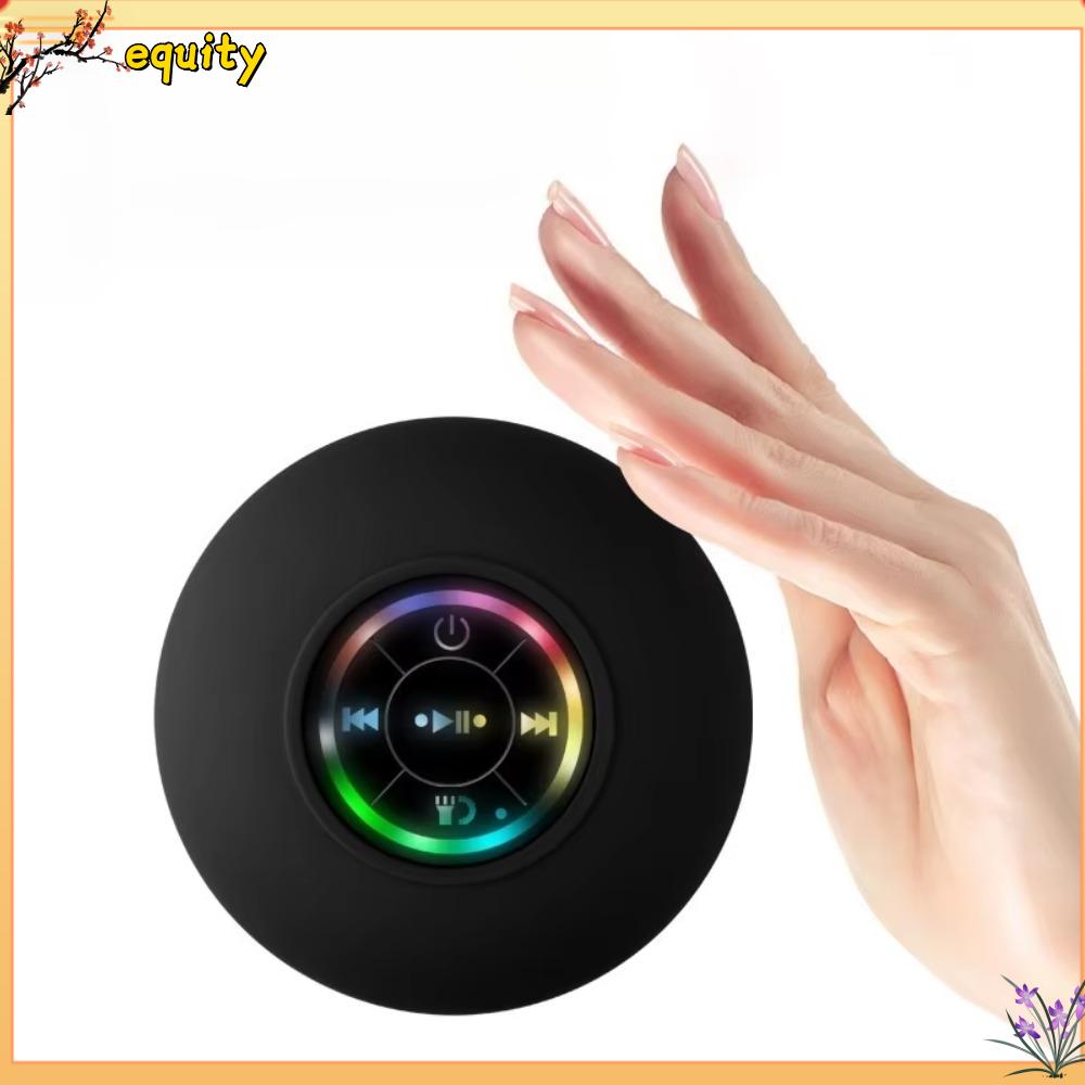 EQUITY Rảnh tay Loa Bluetooth không dây Chống thấm nước Âm thanh nổi Loa phòng tắm Di động Với Micrô Cốc Hút Loa siêu trầm mini cho vòi hoa sen Dành cho bể bơi trong phòng tắm và bãi biển