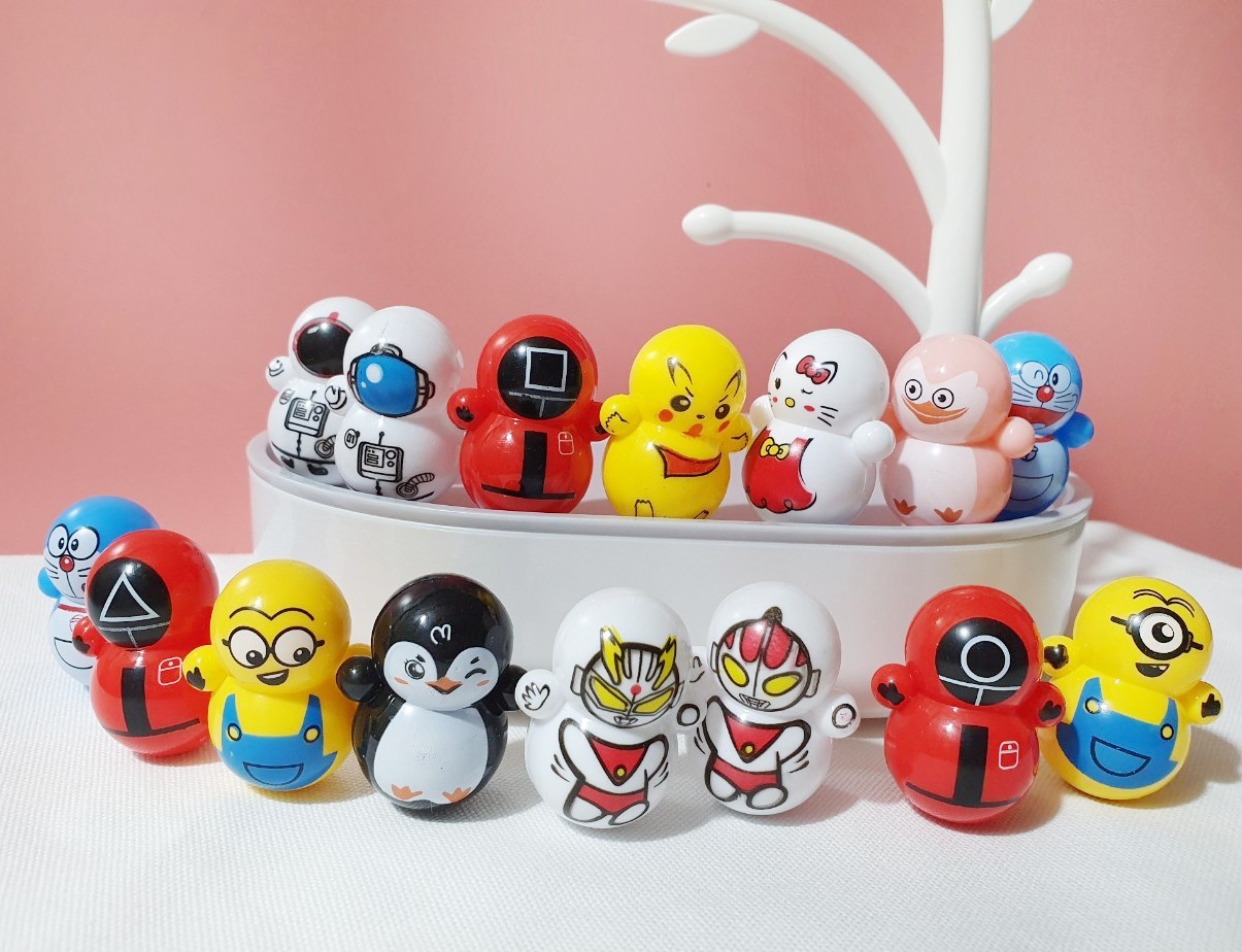 Combo 5 Lật đật mini hình các nhân vật siêu dễ thương cho bé Giao ngẫu