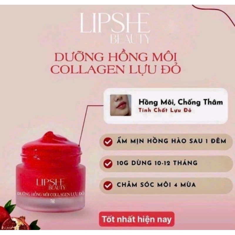 Son dưỡng hồng môi lựu đỏ lipshe 5g