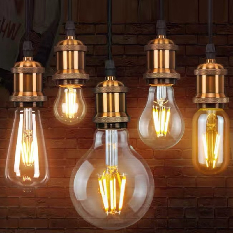 Bóng edison, đèn led dây tóc st64/t45/g45 4w đui e27 trang trí kiểu dáng vintage