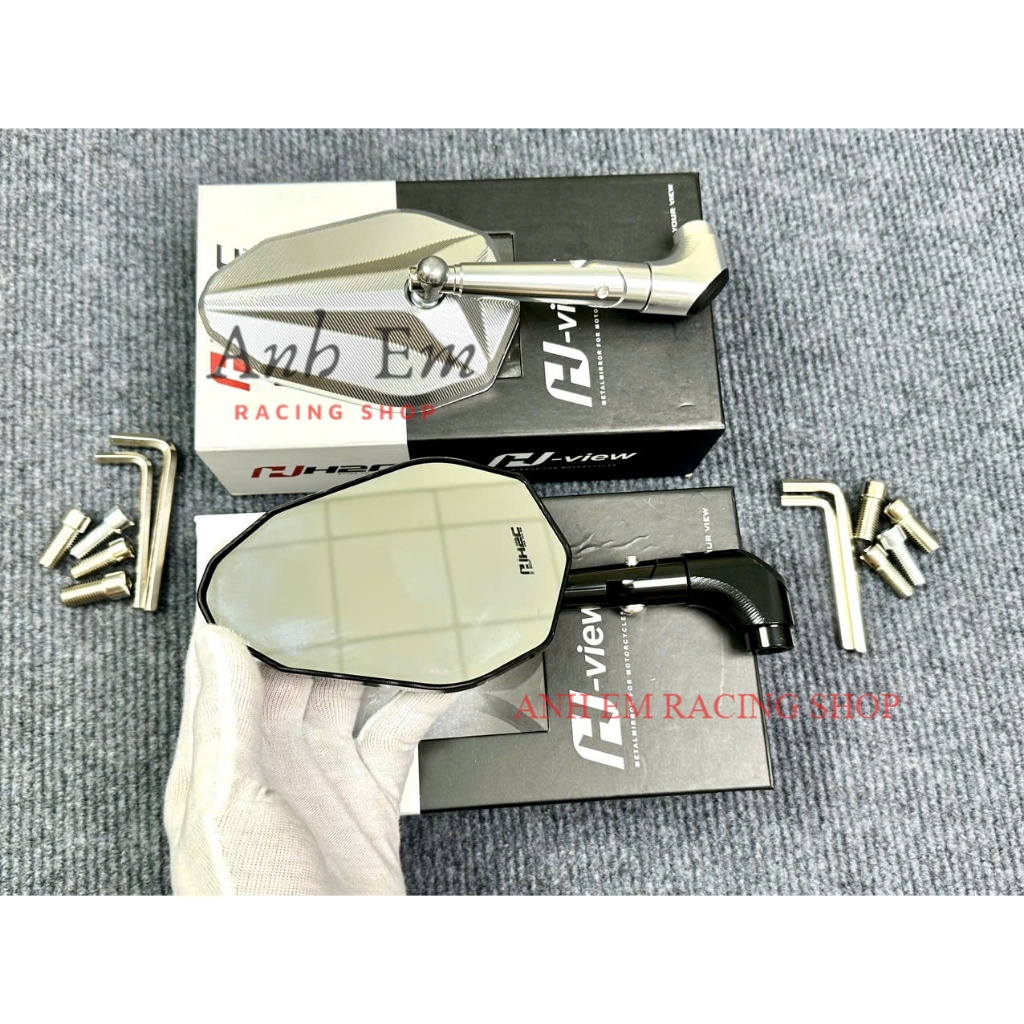  Kính H2c V2 Nhôm CNC siêu xịn gắn xe máy  tặng kèm ốc và phụ kiện  