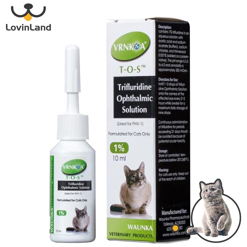 Vrnkoa 10 Feline Nasal Herpes Virus Drops Conjunctivitis tears sneezing yellow snot nasal drops for cats