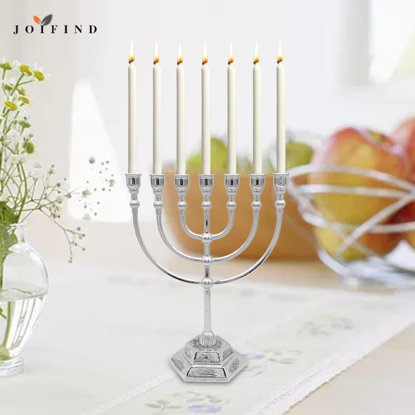 Homyl Candle Holder Menorah Candlesticks with 7 Branches 6.7" Height Chanukah Candle Holder for Table Centerpiece Home Decor Gifts ราคา 822 บาท*ส่งฟรี