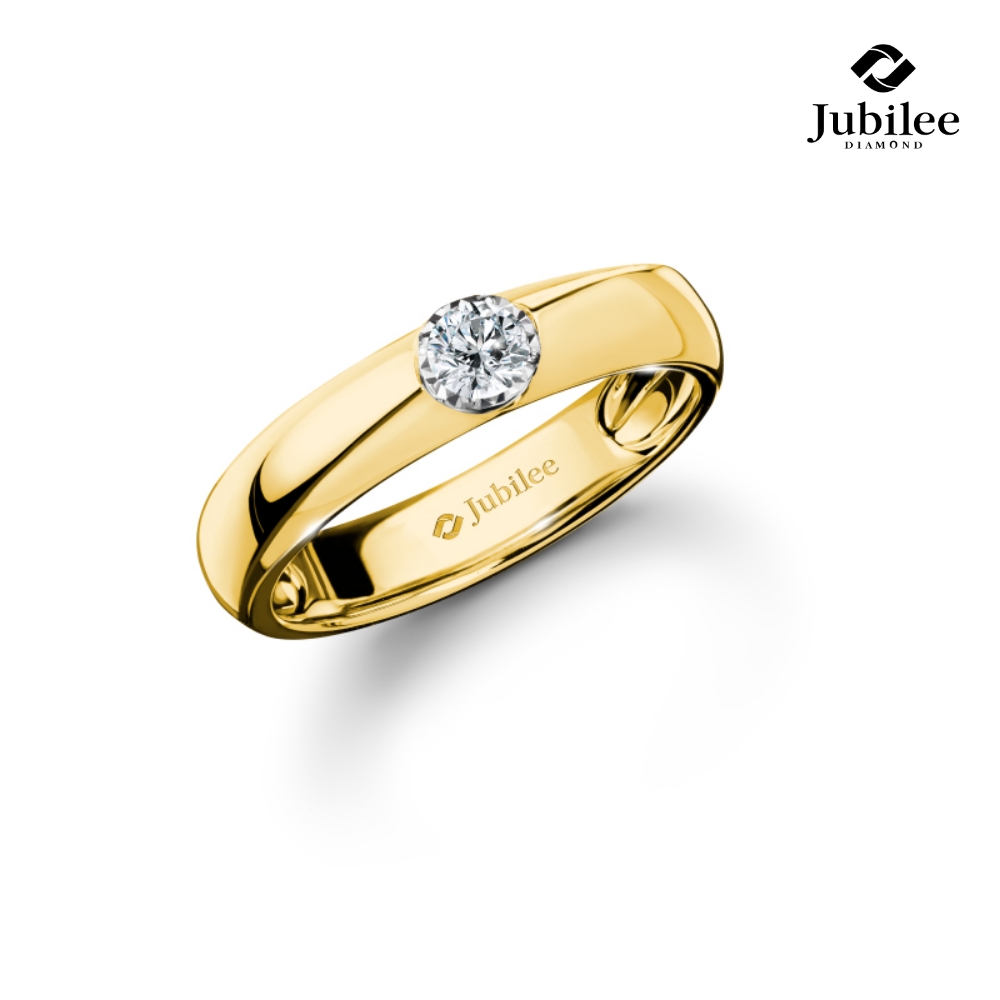 Jubilee Diamond แหวนเพชร Classic Shadow Solitaire Band Ring เพชรแท้ ราคา 65,000 บาท*ส่งฟรี
