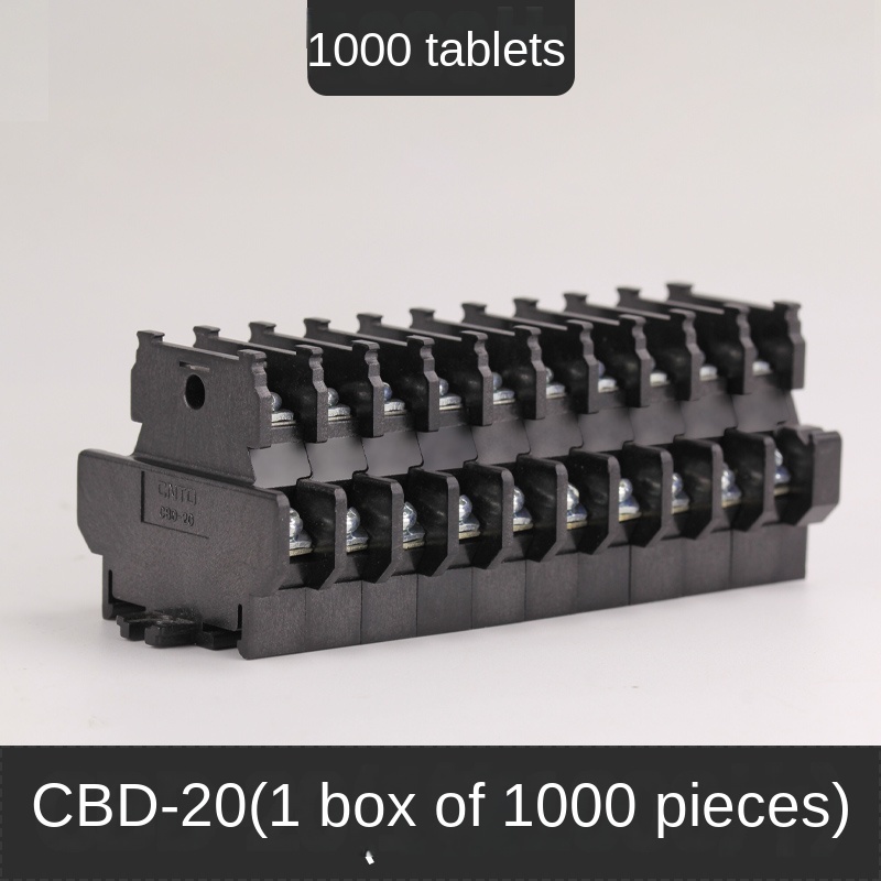 Đầu Nối Đường Ray Kép CBD-20 (1000 Viên) CNTD CBD-10A TBD - terminal Đầu Cốt Đồng 10A/20A, Gắn Ray DIN, Đóng Gói 10/100/1000+ Tự Động Hóa