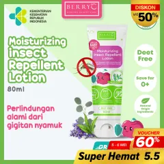 BerryC Moisturizing Insect Repellent Lotion 80gr Cream Anti Nyamuk Bayi Anak Mosquito Repellent