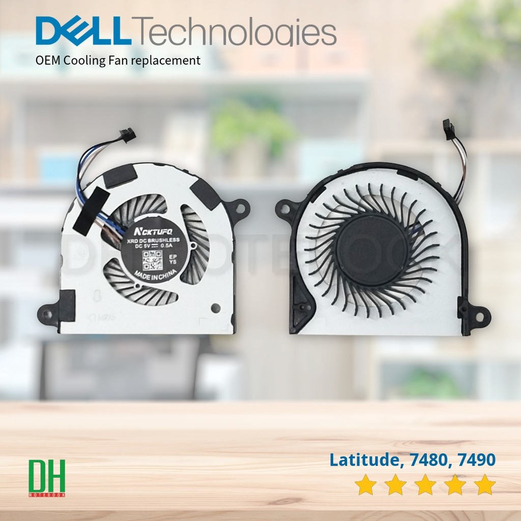 พัดลมระบายความร้อน โน๊ตบุ๊ค DELL Latitude 7480/7490 อะไหล่ OEM คุณภาพสูง 4 pin สำหรับซ่อม/เปลี่ยน พัดลม CPU ราคา 290 บาท*ส่งฟรี