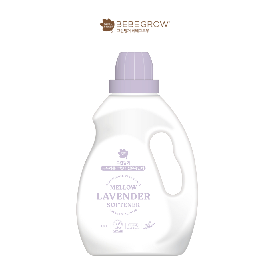 Nước giặt xả em bé Greenfinger hương Lavender chai 1.4L an toàn cho làn da nhạy cảm của bé