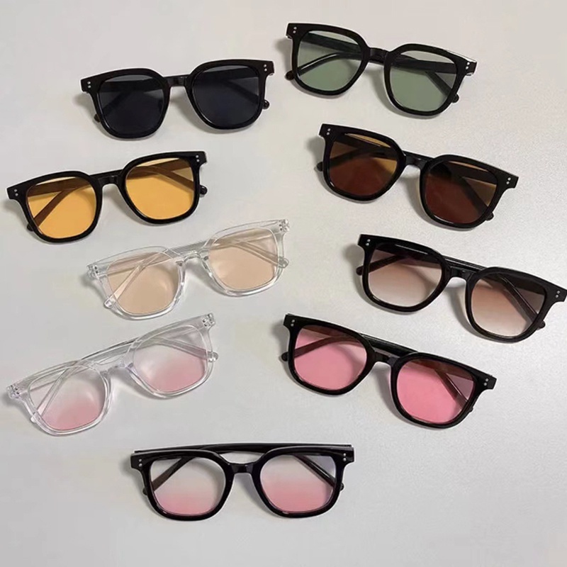 Mắt kính unisex hot trend thời trang gọng kính mát nam nữ nhiều màu phong cách KM16 V4