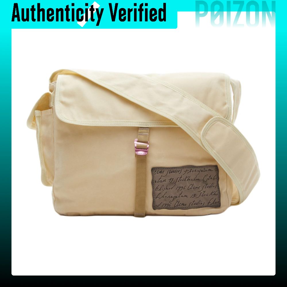 กระเป๋าสะพายข้าง กระเป๋าถือแฟชั่น Acne Studios ผ้าฝ้าย 100% ผู้หญิงสีเบจ C10184-BUL ราคา 37,456 บาท*ส่งฟรี