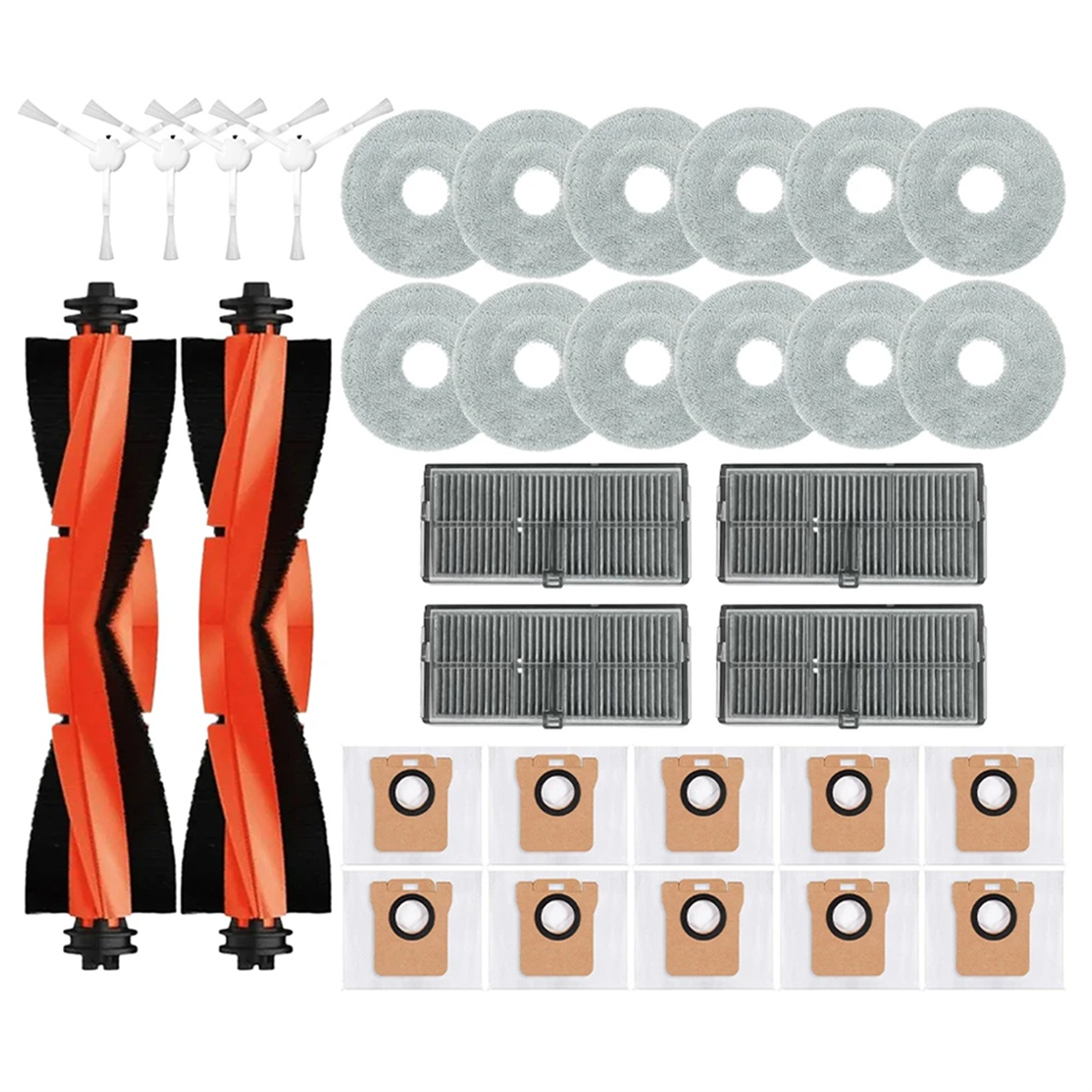 For M30S D103CN Robot Vacuum Cleaner Main Side Brush Hepa Filter Mop Cloth Dust Bag Spare Parts Accessories