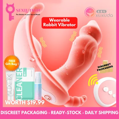 [SexLution] Wearable Rabbit Vibrator Dildo Masturbator G-Spot C-Spot Stimulation Compact Portable Adult Sex Toy For Women Female XiuXiuDa Clitoral Clitoris Stimulation Climax Orgasm Waterproof Rechargeable Discreet Packaging Authentic Sensual Sex Toy Girl